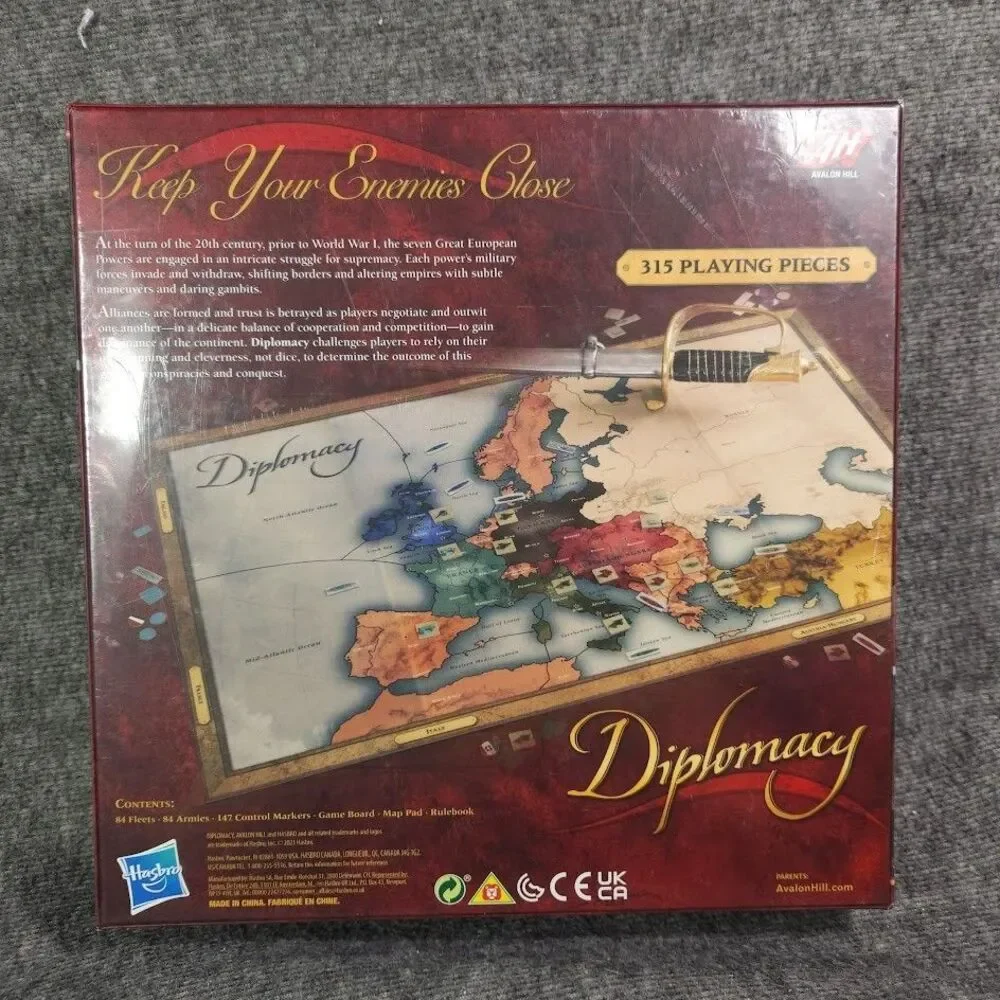 Avalon Hill Diplomacy Game Brand New Sealed Strategy Board Game